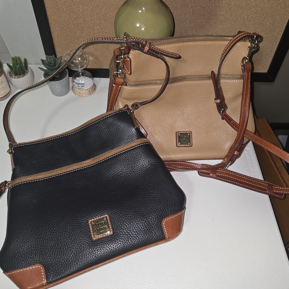 (2) Dooney & Bourke Pebble Grain Crossbody, Leather